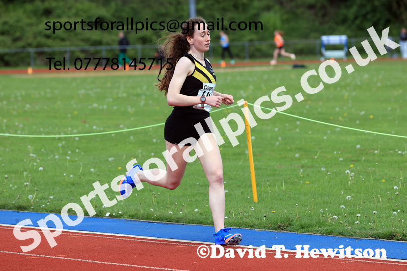1500 metres, 2026 North Eastern Track and Field Champs, Shildon, County Durham. Photo: David T. Hewitson/Sports for All Pics